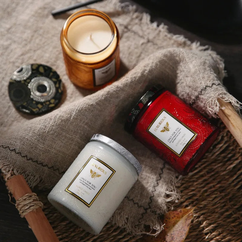 Bougie Parfumée Soja 200g - Aromathérapie Naturelle