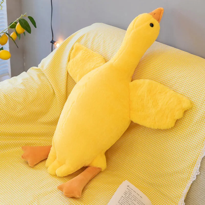 Peluche Oie Géante Kawaii - Coussin Ultra-Doux 50 à 190 cm