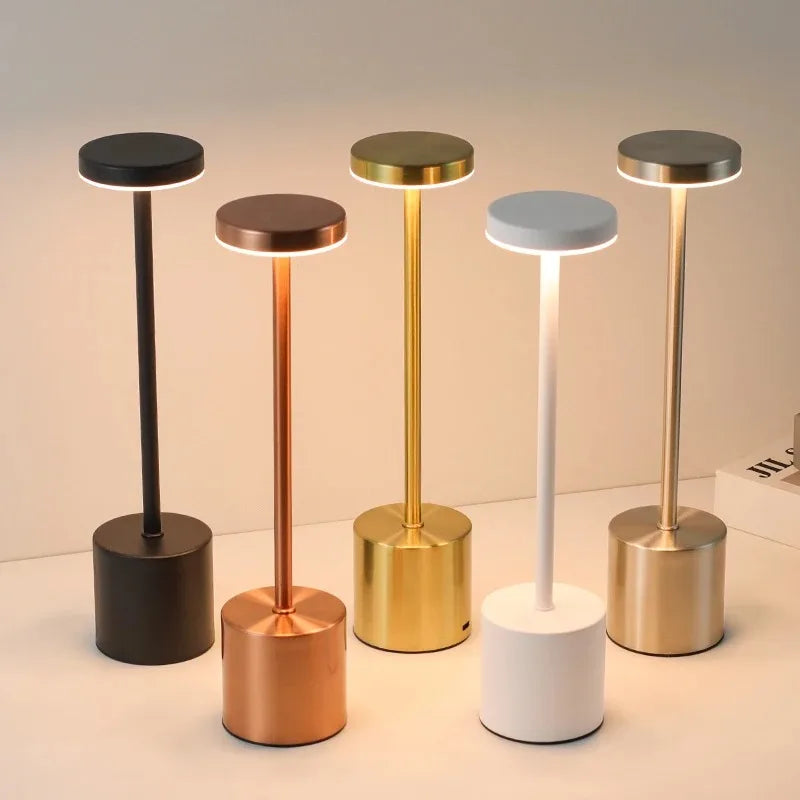 Lampe de chevet tactile LED rechargeable – 3 températures de couleur réglables