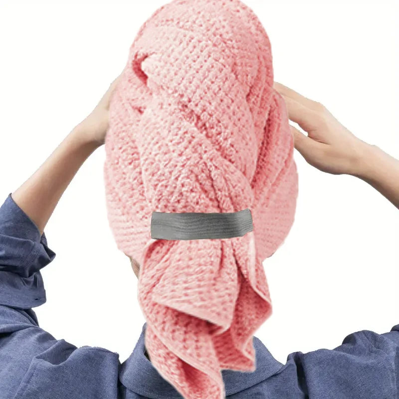 Turban à cheveux microfibre extra large – Séchage rapide