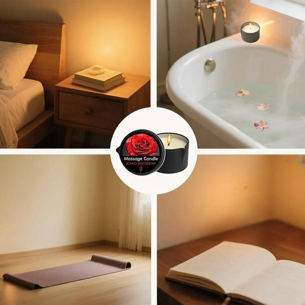 Bougie de Massage Thérapeutique - Aromathérapie & Relaxation