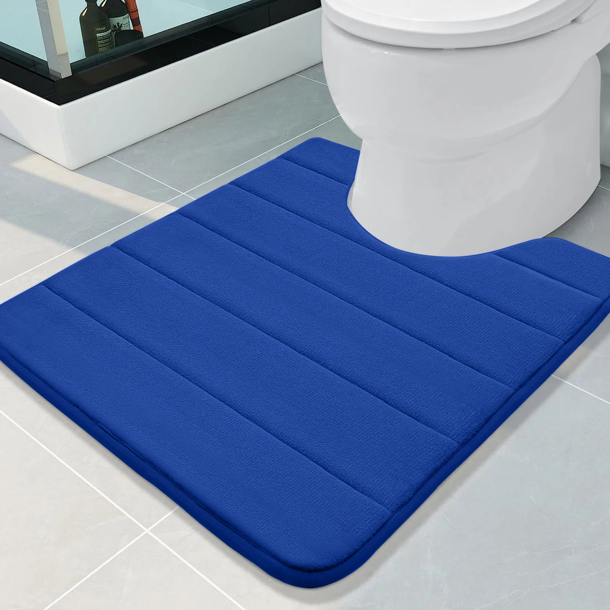 Tapis de Bain en U Mémoire de Forme – Antidérapant Absorbant 50×60 cm