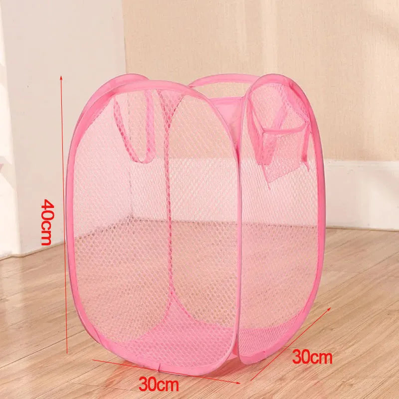 Panier à linge sale pliable – Filet mesh respirant, léger et portable