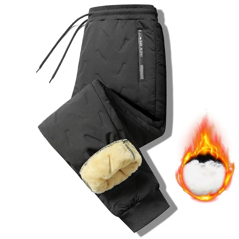 Pantalon chaud femme hiver – Coupe droite doublée polaire et cordon de serrage