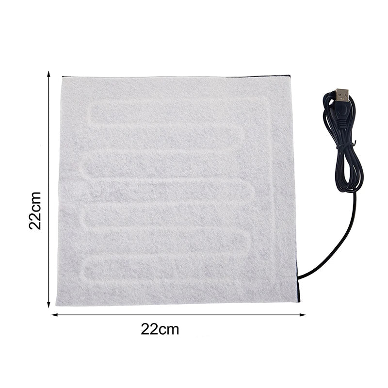 Plaque chauffante USB flexible – Chaleur douce 5V pour vêtement et accessoire chauffant
