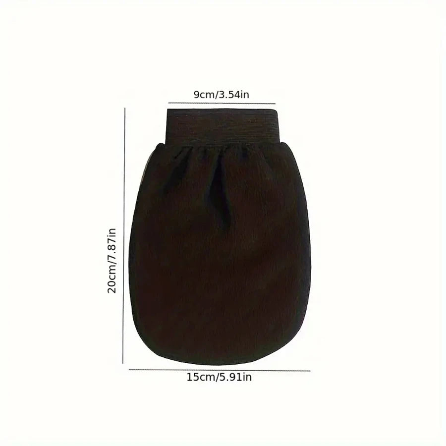 Gant de gommage double face pour massage du dos