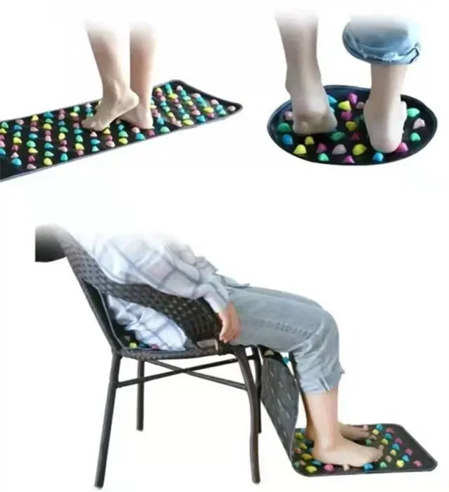 Tapis de massage galets simulation – Tapis réflexologie acupression pieds et jambes