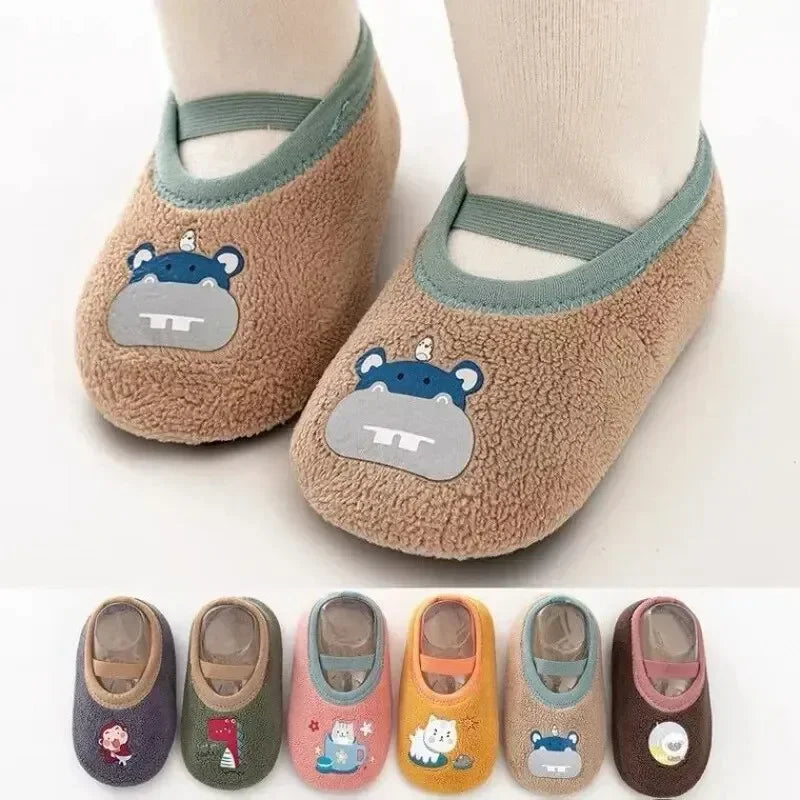 Chausson-chaussette bébé antidérapant à semelle souple, 6 mois–4 ans