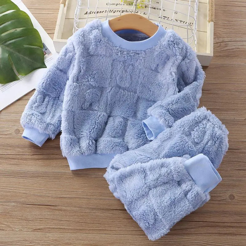 Pyjama flanelle enfant fille et garçon, ensemble 2 pièces, 2 à 6 ans
