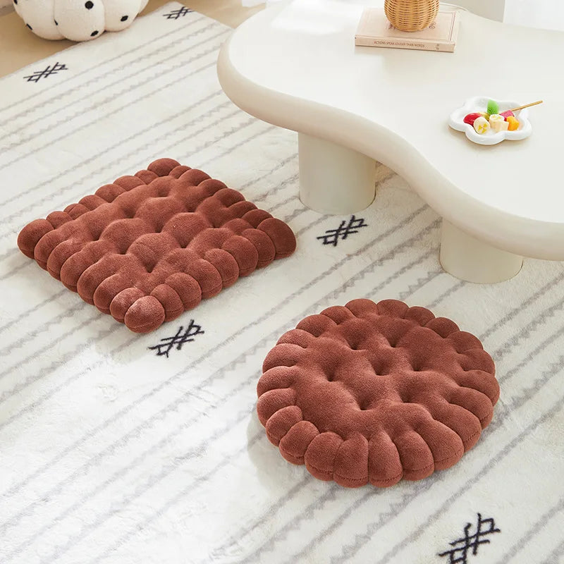 Coussin rond ou carré cookies - Cocooning moelleux