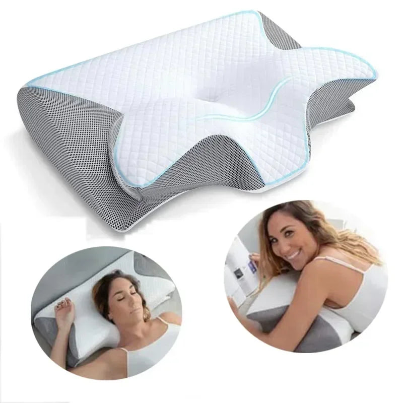 Oreiller papillon à mémoire de forme soutien cervical