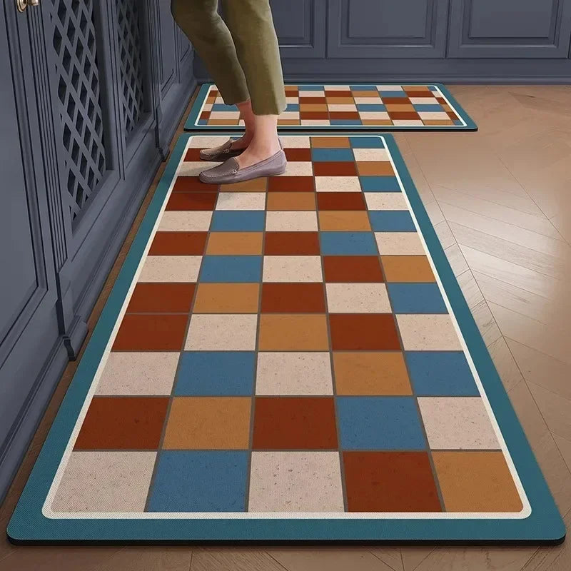 Tapis Rétro En PVC Antidérapant, Imperméable Et Facile À Nettoyer