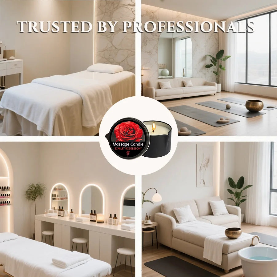 Bougie de Massage Thérapeutique - Aromathérapie & Relaxation