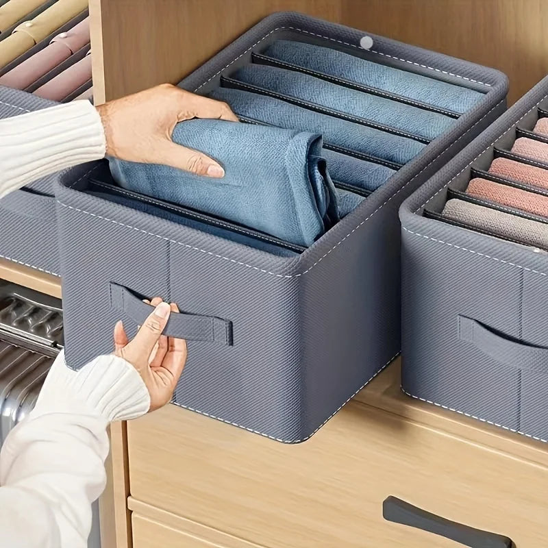 Boîte de rangement compartimentée pour vêtements – 6, 7 ou 9 cases, organiseur tiroir