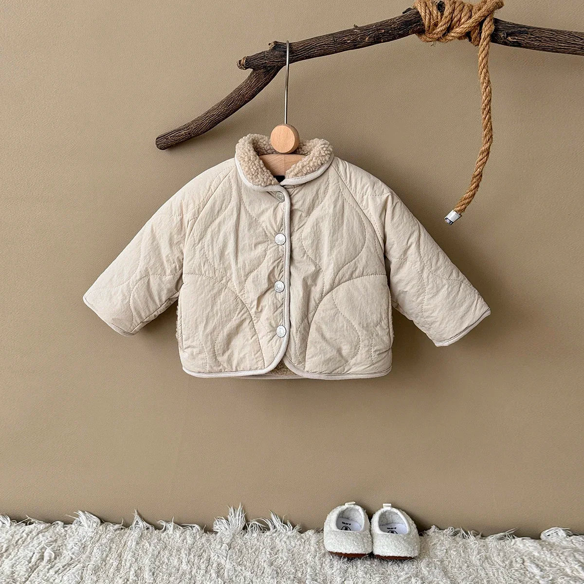 Veste bébé polaire agneau – Manteau chaud hiver pour bébé 6 mois à 3 ans