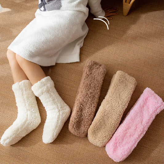 Chaussettes cocoon en polaire corail