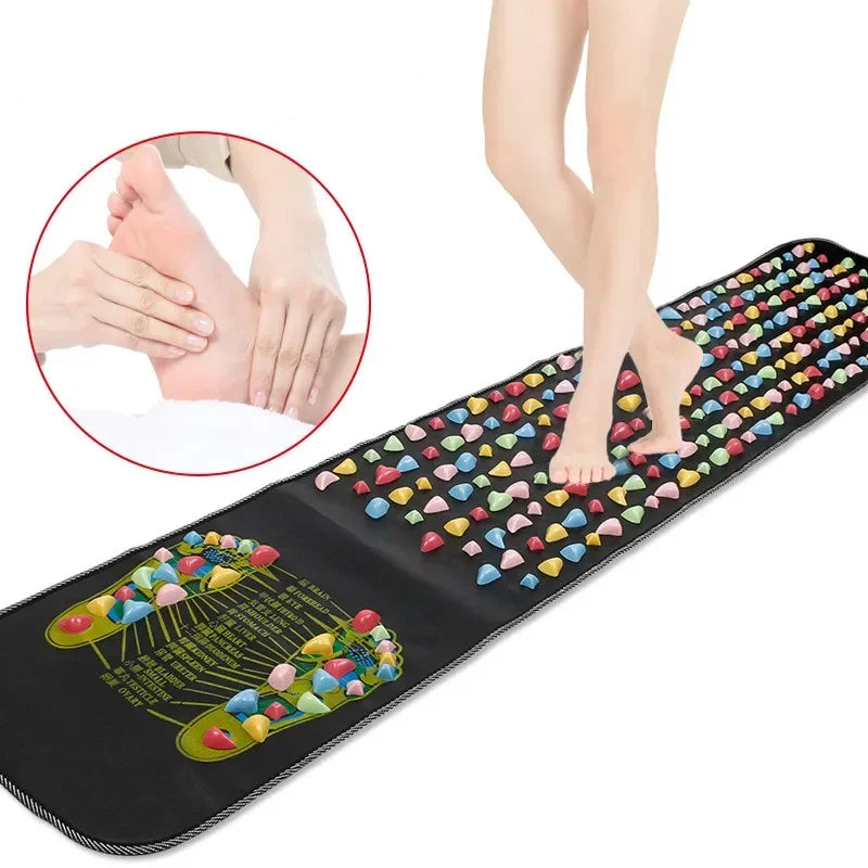 Tapis de massage simulation galets – Réflexologie acupression pieds et jambes, plusieurs tailles