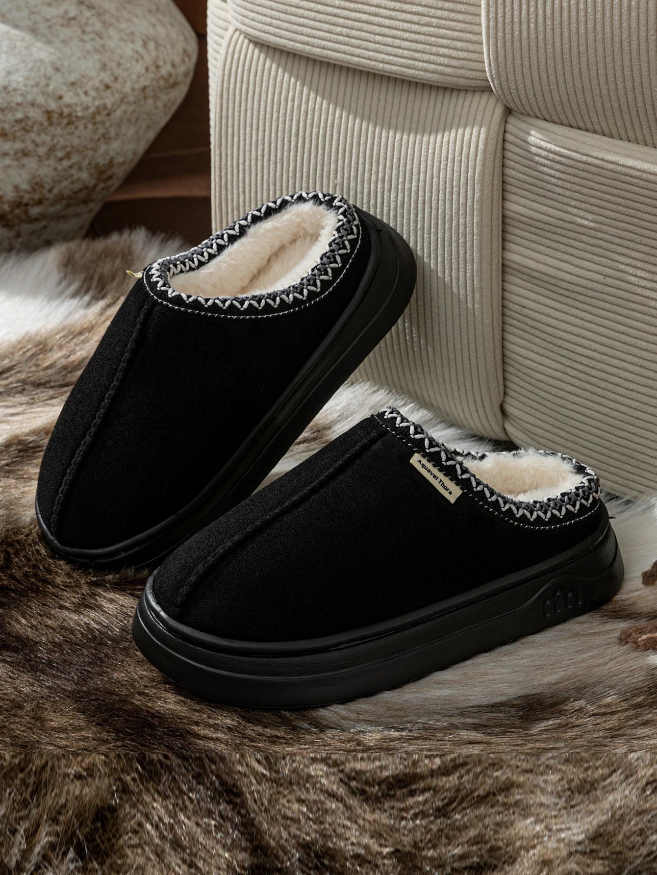 Pantoufles d'hiver moelleuses homme et femme - Confort cocooning