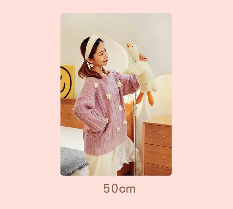 Peluche Oie Géante Kawaii - Coussin Ultra-Doux 50 à 190 cm