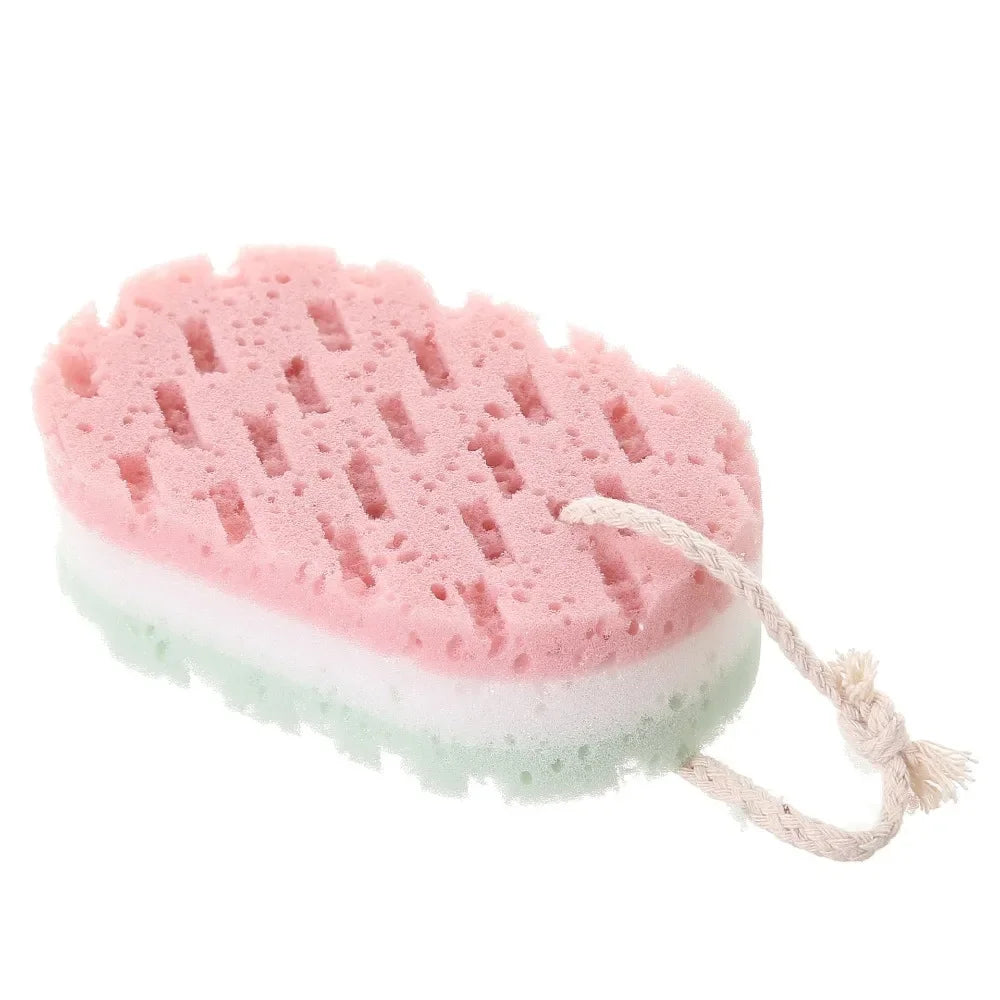 Éponge de bain exfoliante 3 couches pour une peau douce et purifiée