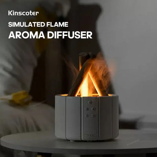 Aromatherapy diffuser with simulated flame