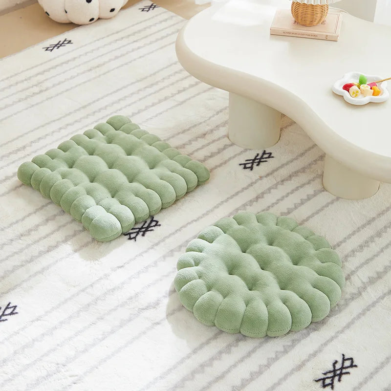 Coussin rond ou carré cookies - Cocooning moelleux