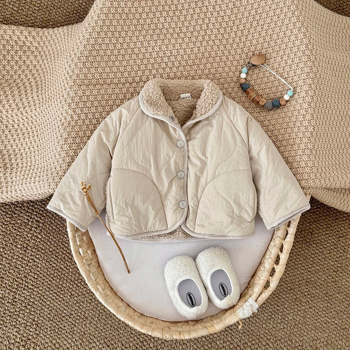 Veste bébé polaire agneau – Manteau chaud hiver pour bébé 6 mois à 3 ans