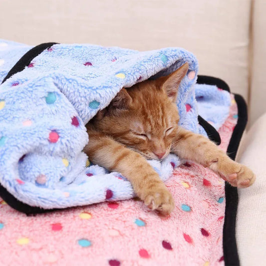 Soft Coral Fleece Pet Blanket