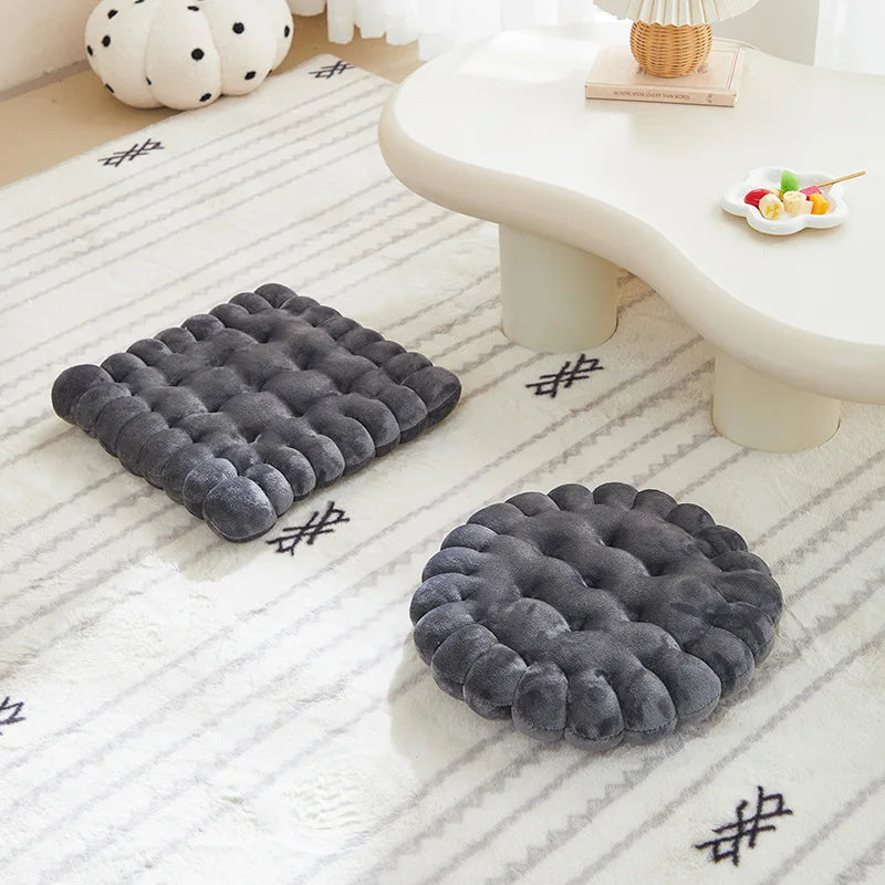 Coussin rond ou carré cookies - Cocooning moelleux
