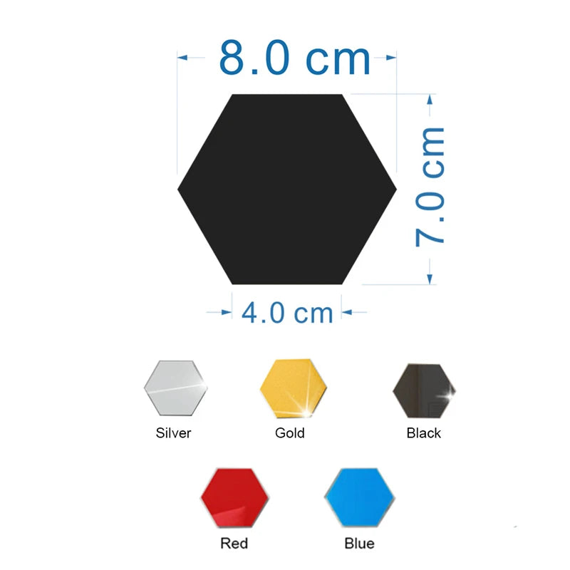 Stickers miroir hexagonaux – vue 5