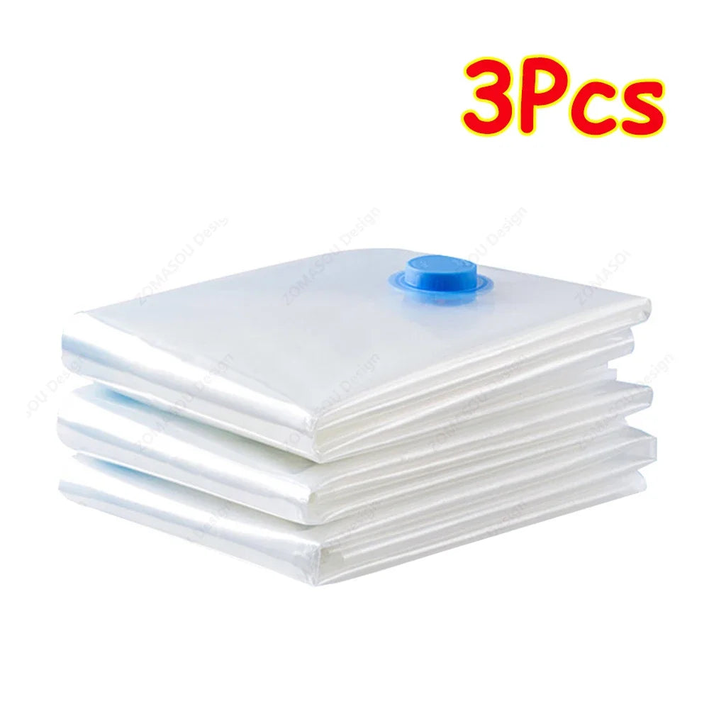 Sacs de compression sous vide – Lot 1 à 12 pièces avec ou sans pompe, 6 dimensions