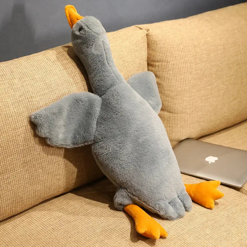 Peluche Oie Géante Kawaii - Coussin Ultra-Doux 50 à 190 cm