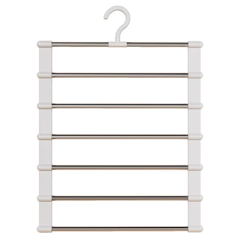 Cintre pantalons multi-niveaux gain de place – Organiseur placard pliable antidérapant