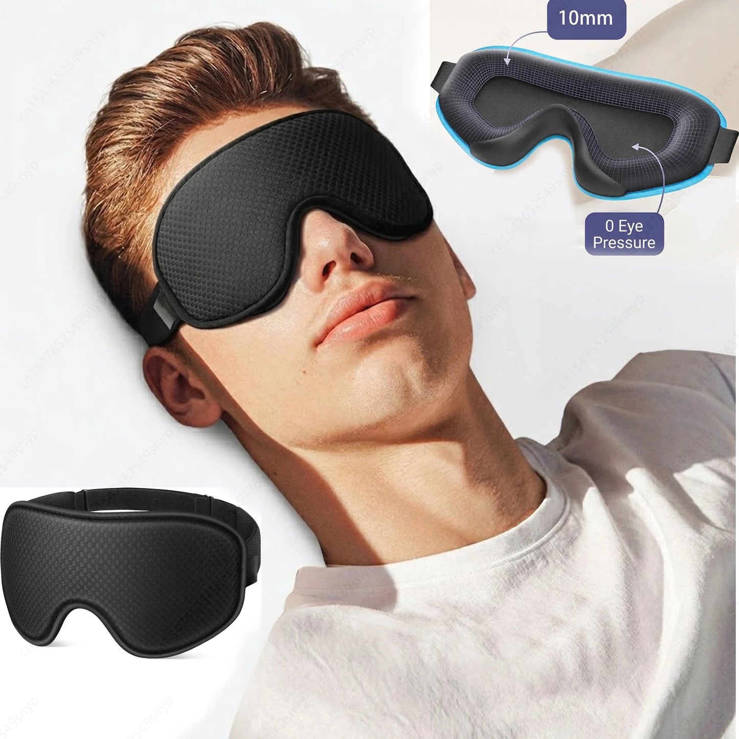 Masque de Sommeil 3D - Respirant et Confortable pour Dormir
