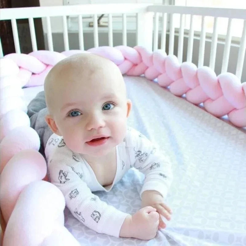 Tour de lit bébé tressé – Protection antichoc pour berceau et lit de bébé