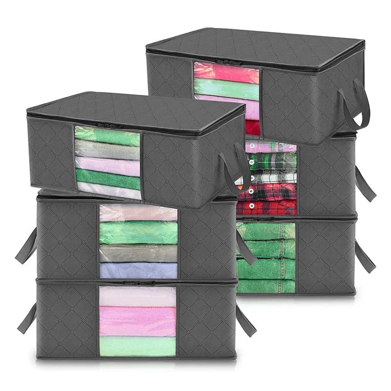 Bac de rangement vêtements pliable grande capacité – Lot 1, 3 ou 6 pièces, 35 à 90L