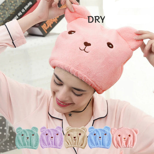 Quick-drying microfiber hair cap
