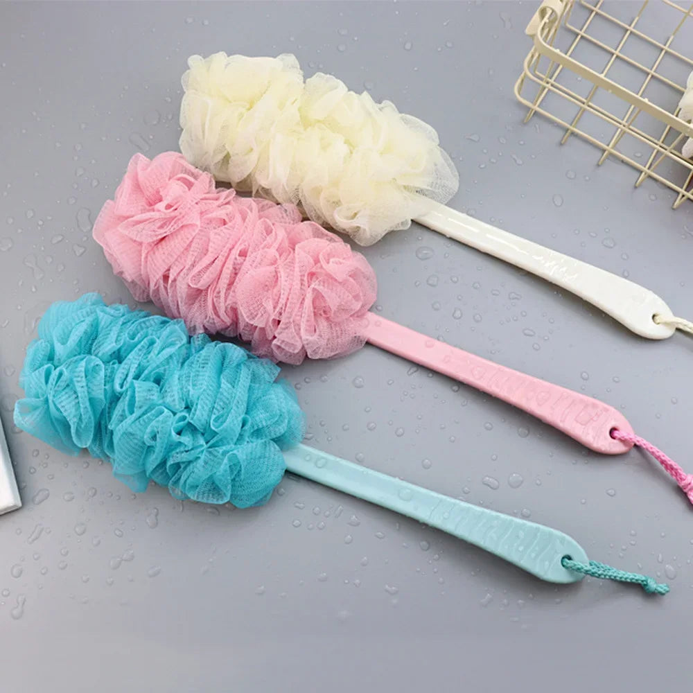 Brosse de Douche à Long Manche avec Éponge Double Face
