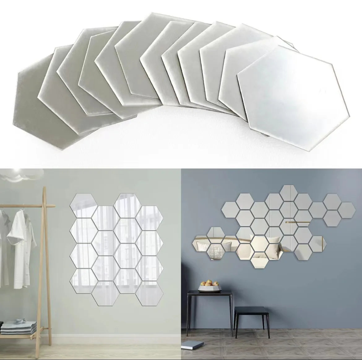 Stickers miroir hexagonaux – vue 8