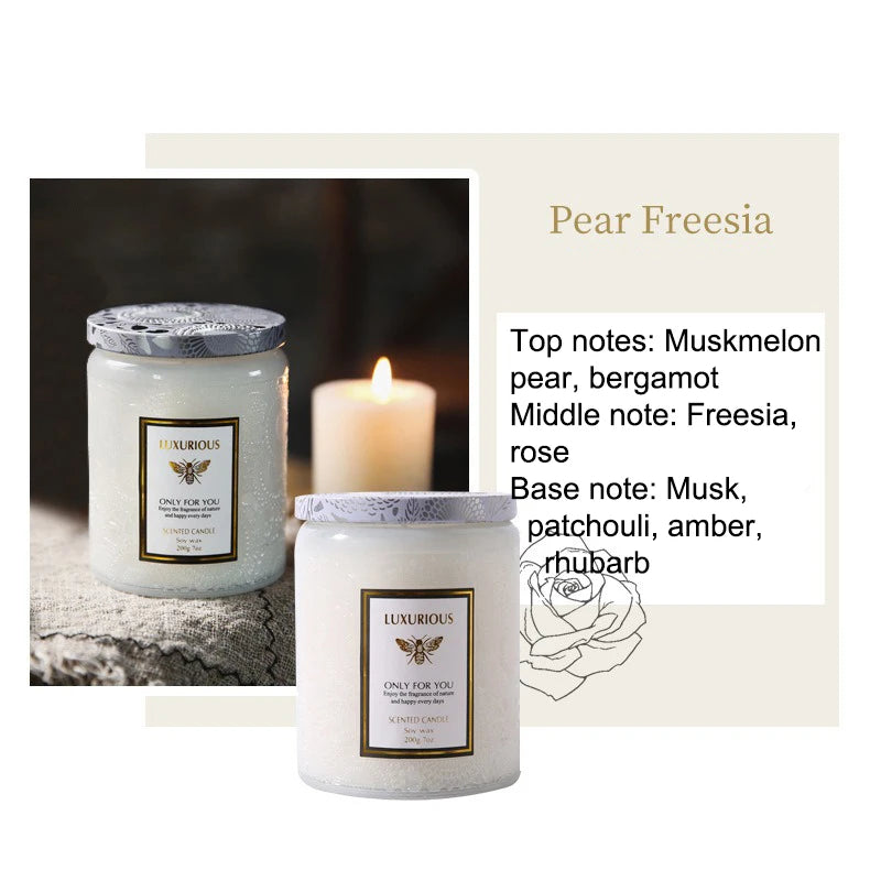 Bougie Parfumée Soja 200g - Aromathérapie Naturelle