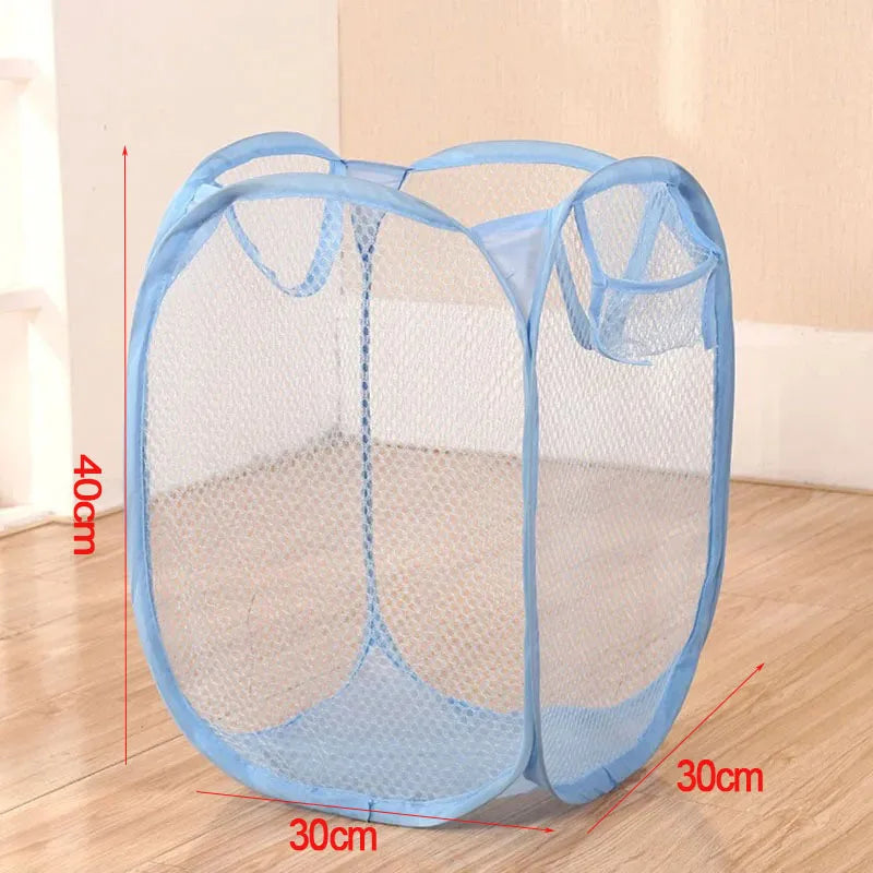 Panier à linge sale pliable – Filet mesh respirant, léger et portable