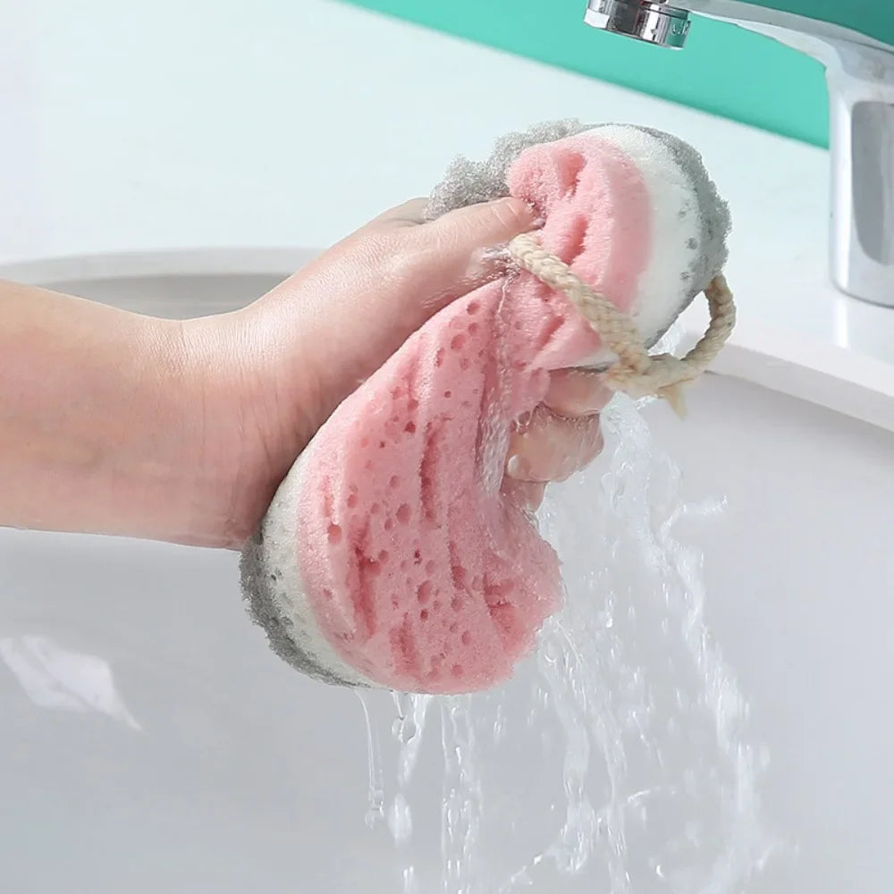Éponge de bain exfoliante 3 couches pour une peau douce et purifiée