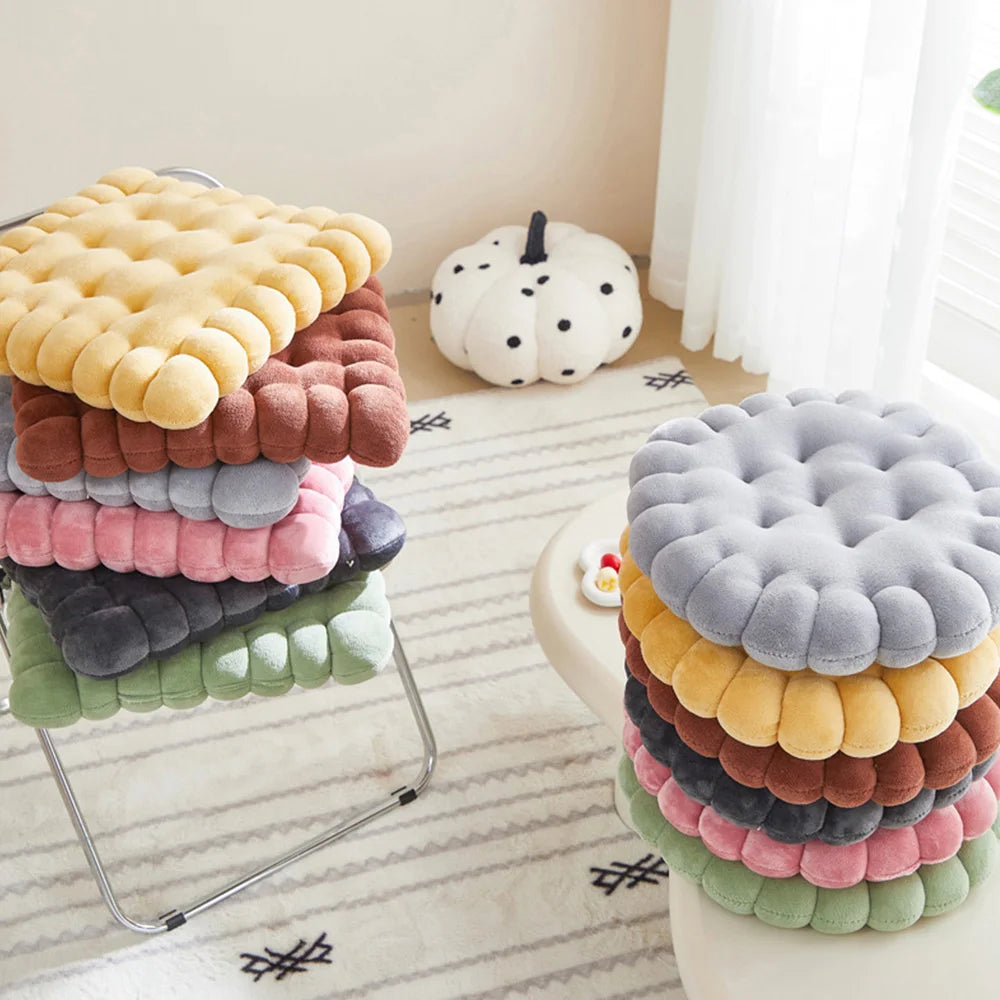 Coussin rond ou carré cookies - Cocooning moelleux