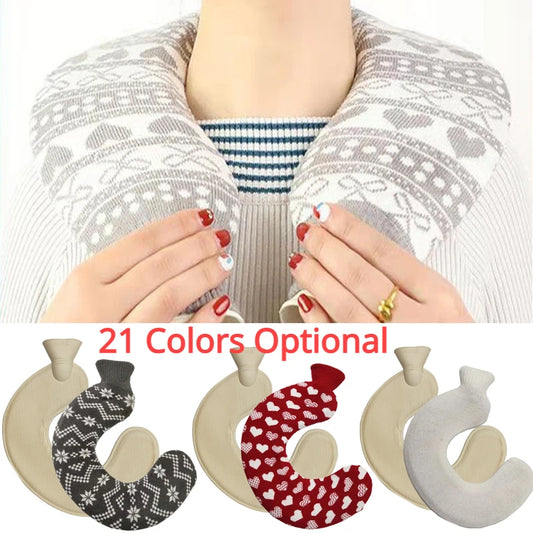 U-shaped hot water bottle for neck and shoulders