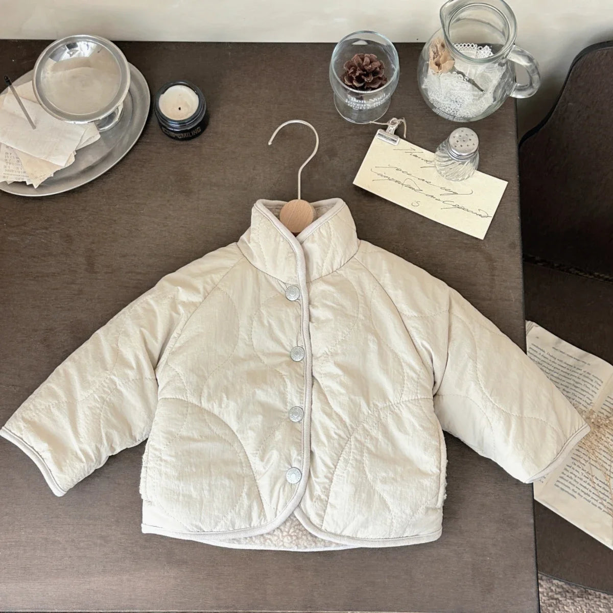Manteau bébé cachemire – Veste doublée chaude pour bébé et tout-petit 0-3 ans