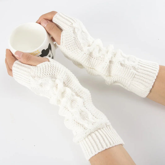 Warm fingerless mittens for a cozy winter