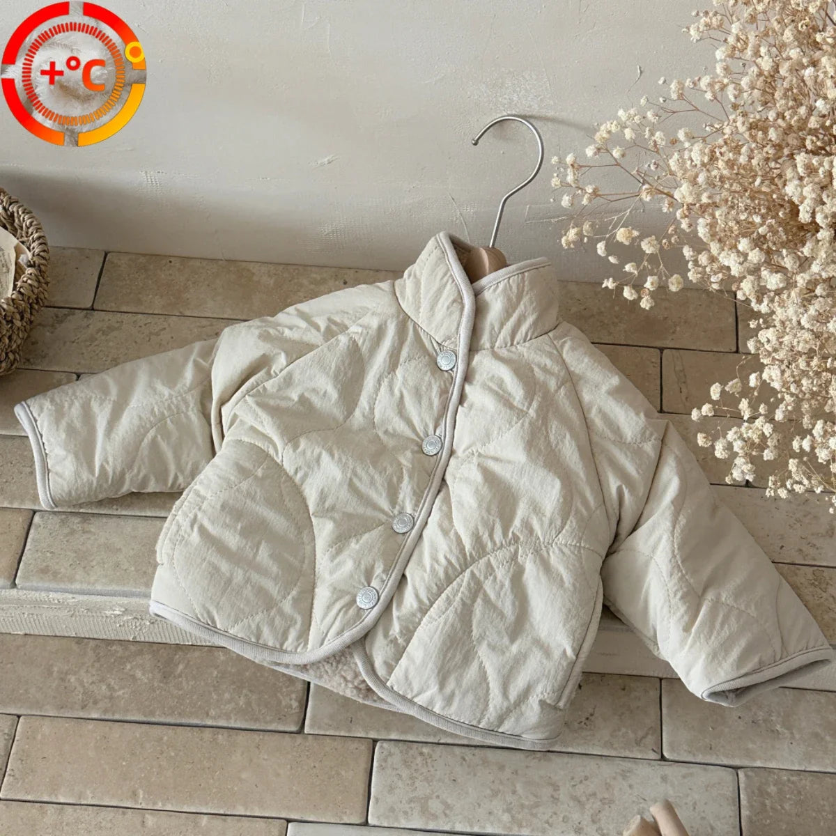 Manteau bébé cachemire – Veste doublée chaude pour bébé et tout-petit 0-3 ans