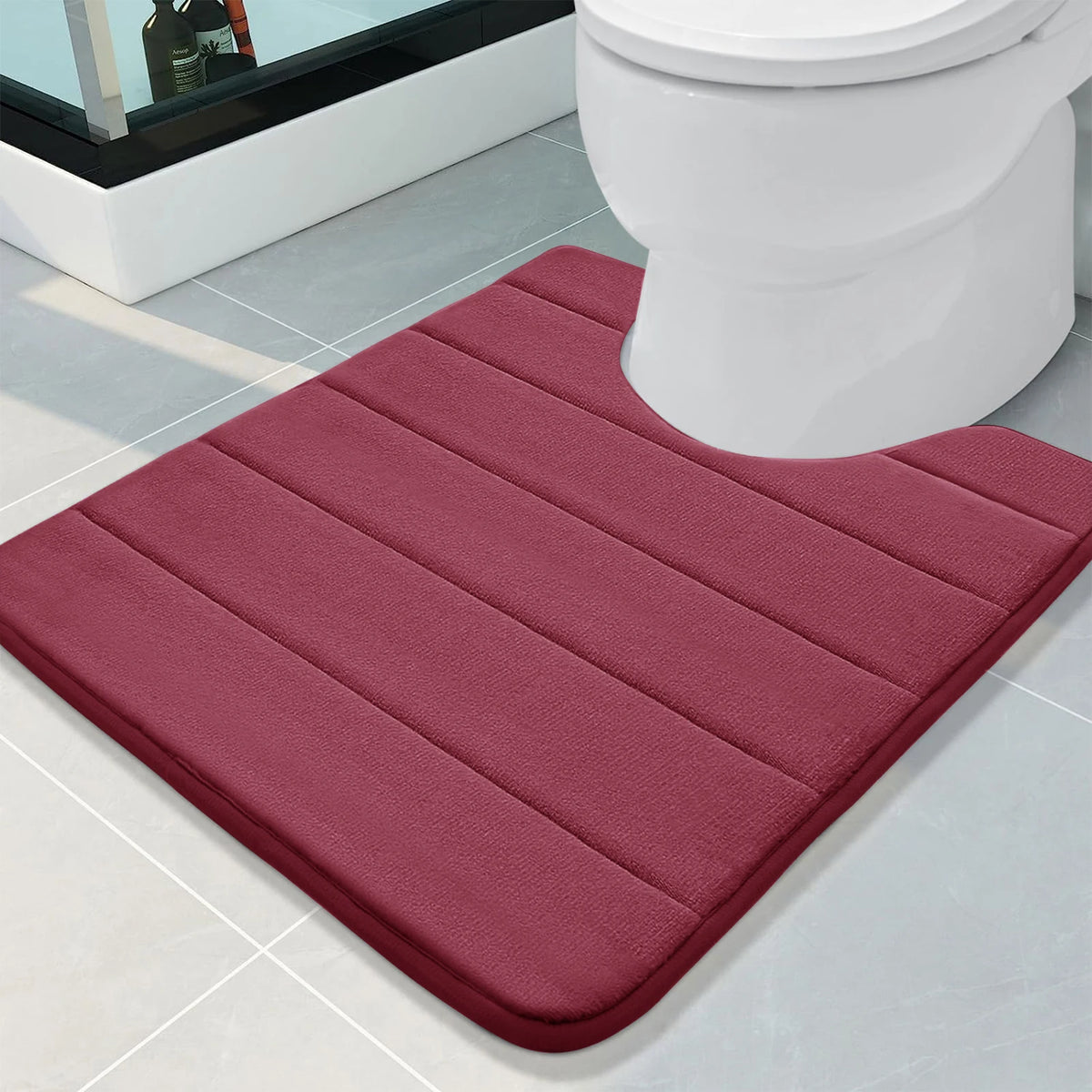 Tapis de Bain en U Mémoire de Forme – Antidérapant Absorbant 50×60 cm