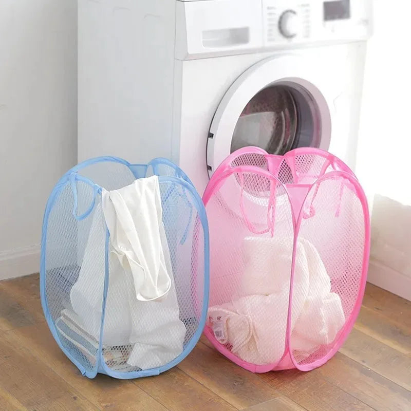 Panier à linge sale pliable – Filet mesh respirant, léger et portable