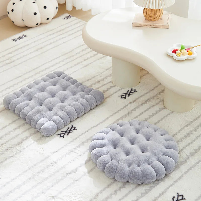 Coussin rond ou carré cookies - Cocooning moelleux